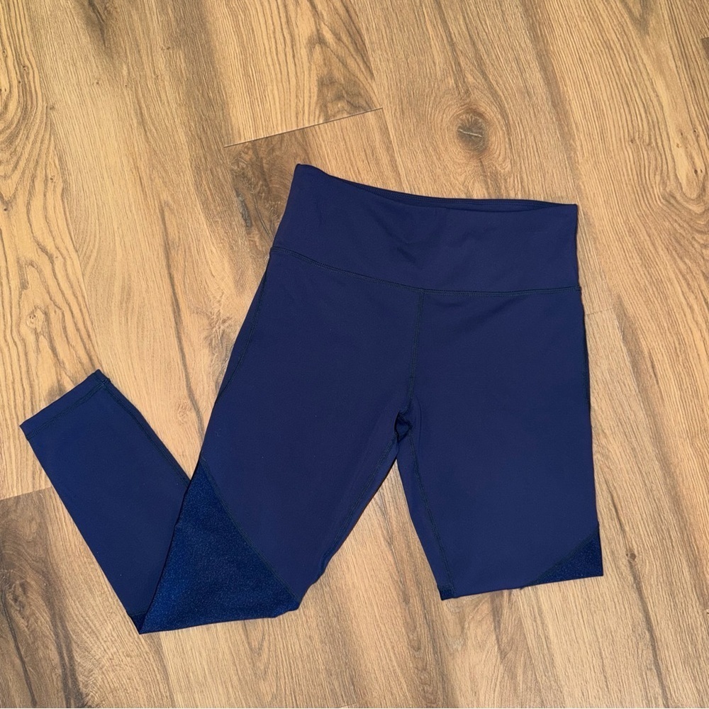 ZYIA Navy Shimmer Soft n Snug 7/8 Leggings - Picture 2 of 4